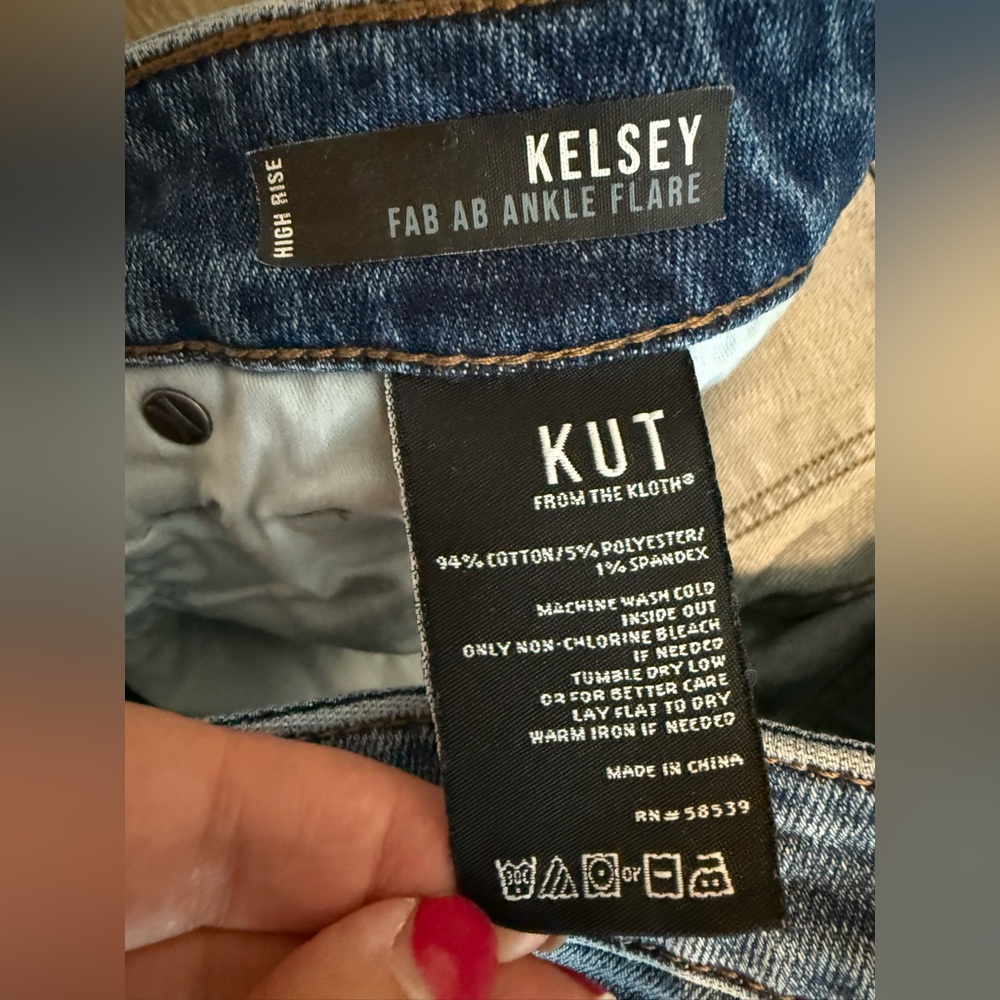 Kut From The Kloth Kelsey Fab Ab Ankle Flare High Rise Jean - Picture 7 of 12